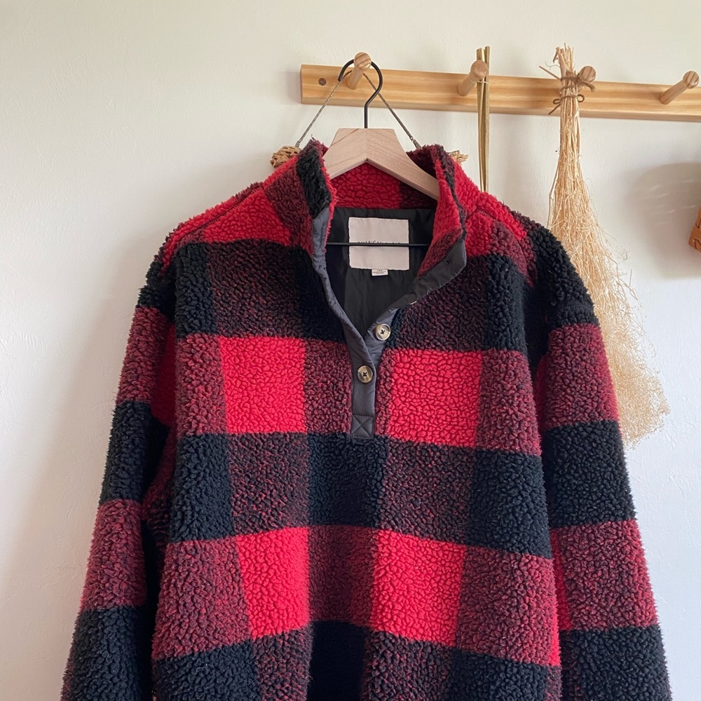 American eagle Buffalo plaid pullover